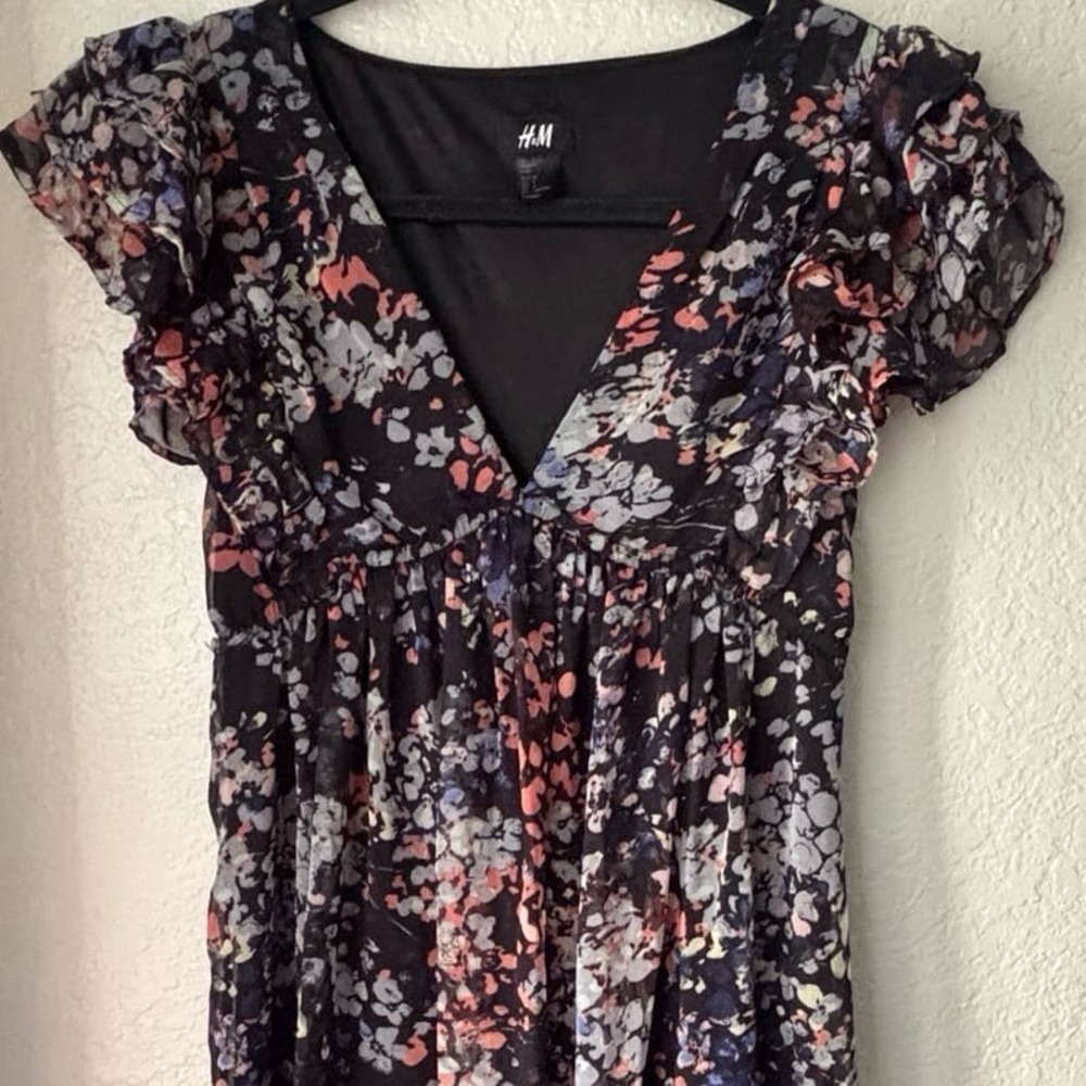 H&M Floral Dress Size 4‎ - Picture 2 of 8